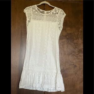 White summer lace dress
